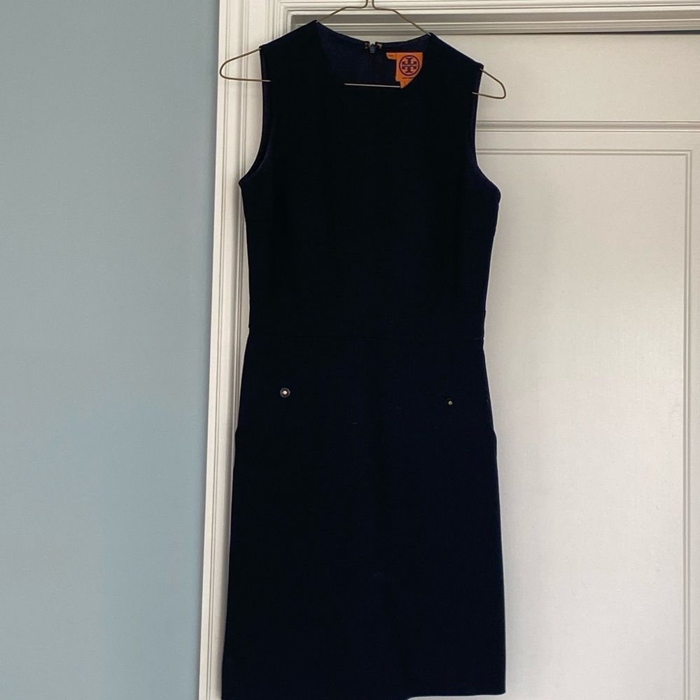 Classic Tory Burch, black sheath dress